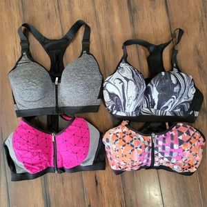 Set of 4 Victoria's Secret Sport VSX High Support Sports Bras